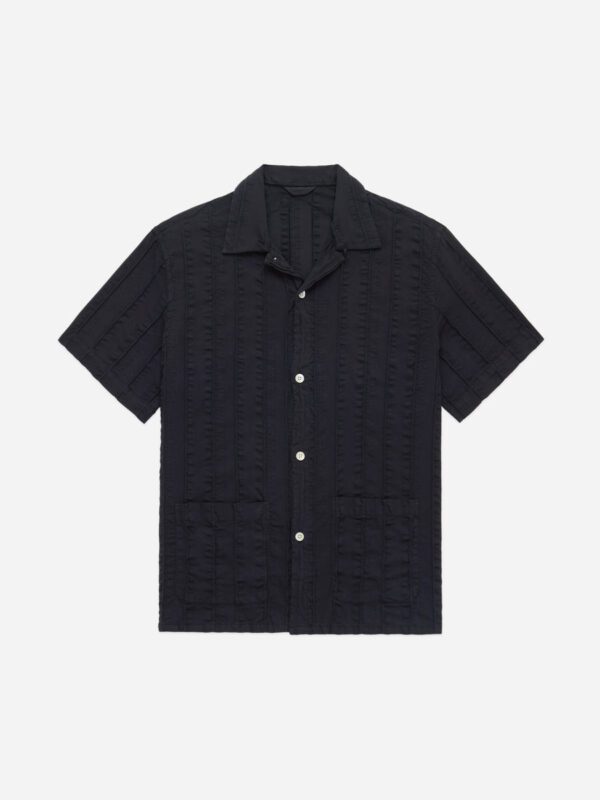 Cabana Shirt ~ Charcoal Rope Stripe