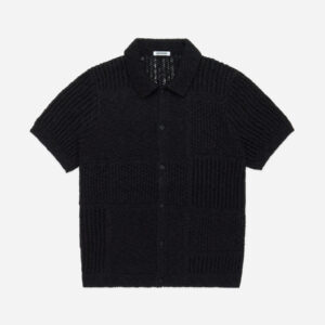 Short Sleeve Knit Shirt ~ Black De Stijl