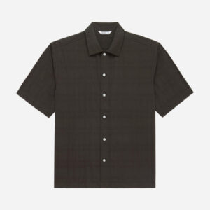 Short Sleeve Work Shirt ~ Ink Grid Dobby
