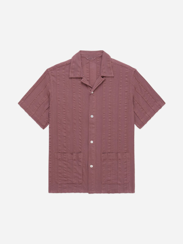 Cabana Shirt ~ Brick Rope Stripe